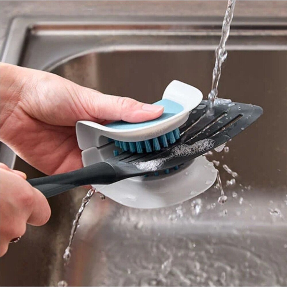 Pampered Chef Knife & Utensil Scrubber Dual Sided Brush Kitchen Cleaner Tool - Picture 5 of 6